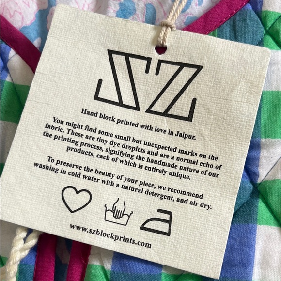 SZ Block Print Dress Size Medium. NWT - Picture 11 of 11